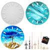 Big Size Clock Silicone Mold DIY Square Round Clock Watch Mould Wall Hanging Decorative Mirror Epoxy Resin Mold
