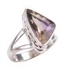 Natural Ametrine Gemstone Handmade 925 Solid Silver Jewelry Ring Size 5.5 J3p97