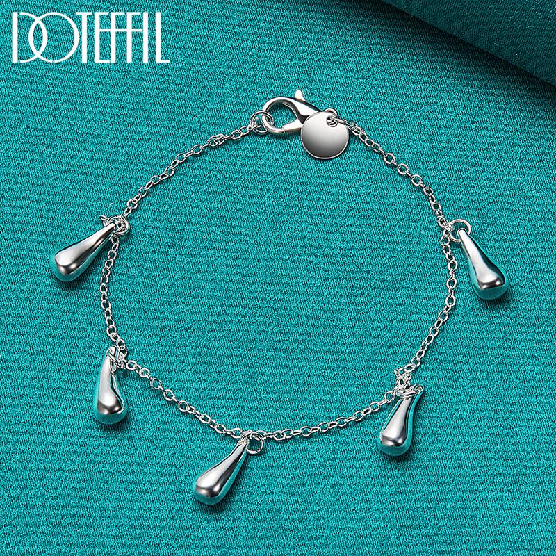 Браслет-подвеска «Капелька» Серебряная бижутерия