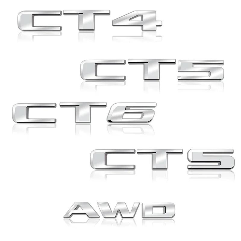 Metal Car Rear Trunk Emblem Badge Sticker For Cadillac CT4 CT5 CT6 XT4 XT5 XT6 CTS XTS ATS SRX SRX4 ATSL AWD 25T 28T 40T