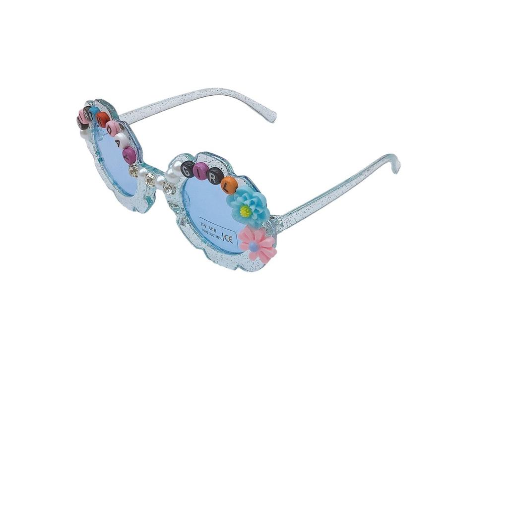 Fashion Street Photography Trend Diy Children'S Sunglasses Flower Cute Girls Concave Glasses Boys Sunglasses