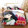 New Fashion Inuyasha Bedding Collection Single Twin Full Queen King Size Bed Collection Adult Kid Bedroom 3D Anime Bed Sheets And Pillowcases