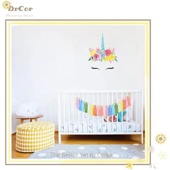 DrCor Pastel Rainbow Boho Tassel Garland – Handmade Colorful Yarn Banner for Nursery, Kids Bedroom, Baby Shower, Birthday Party Backdrop, Dorm,