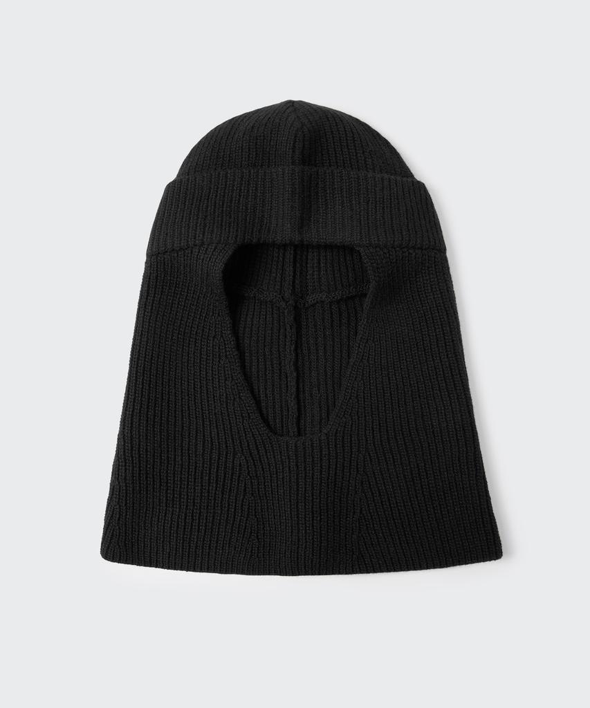 MUSINSA STANDARD Lambswool Knit Beanie Balaclava [Black]