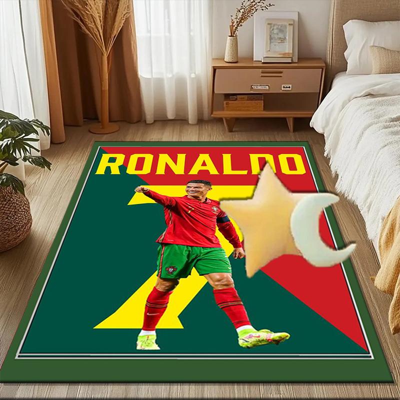 Cristiano Ronaldo Rug Game Carpet, Floor Mat for Bedroom Living Room Entryway Rug, Home Decor Idea Gift for Christmas birthday