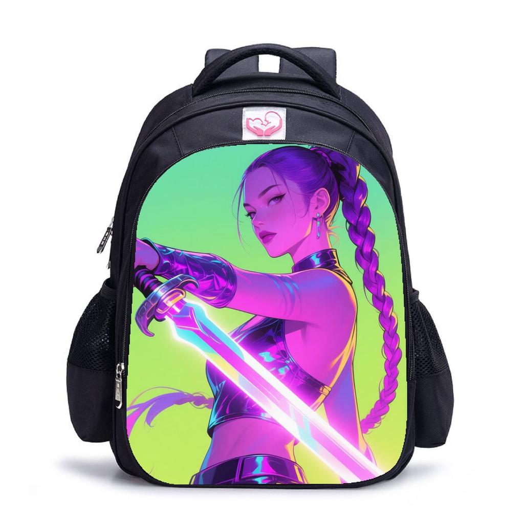 Повседневная сумка через плечо с рисунком из мультфильма для учеников младших классов средней школы, рюкзаки большой вместимости