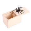 Surprise Spider Wooden Box Halloween Spider Scared Wooden Box Prank Toy Funny Spoof Trick Spider Box for Halloween Party Gag