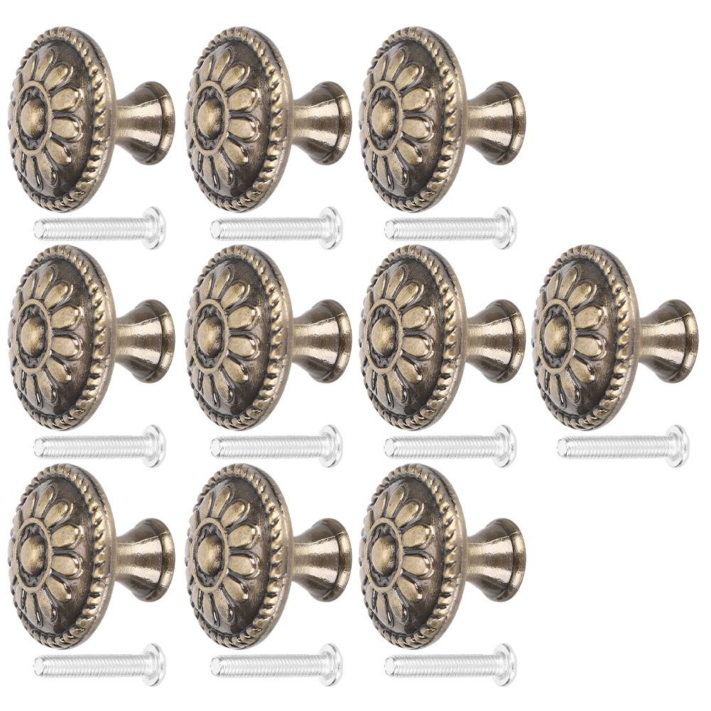 10 Set Office Handle Door Pulls Furniture Accessories Simple L AntiqueBrassColor Zinc Alloy
