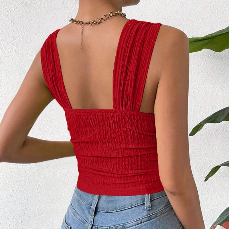 Летняя мода базовый безрукавный укороченный топ женский открытый пупок квадратный воротник однотонный сексуальный бретели рубашки женские элегантные облегающие повседневные женские блузки 26606