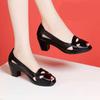 Peep Toe Sandals For Women High Heels Elegant Ladies High Heels Sandals Summer Woman Heeled Shoes Black Square Heel