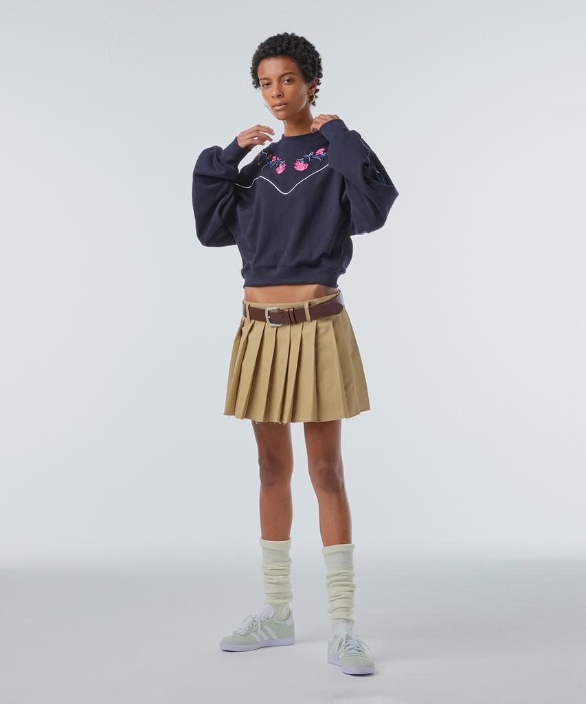 Instant Punk Low-Rise Pleated Skirt - Beige