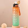 1000ml Colorful Frosted Water Bottle Motivational Drinking Bottle Sports Water Bottle With Time Marker Portable Reusable Cups