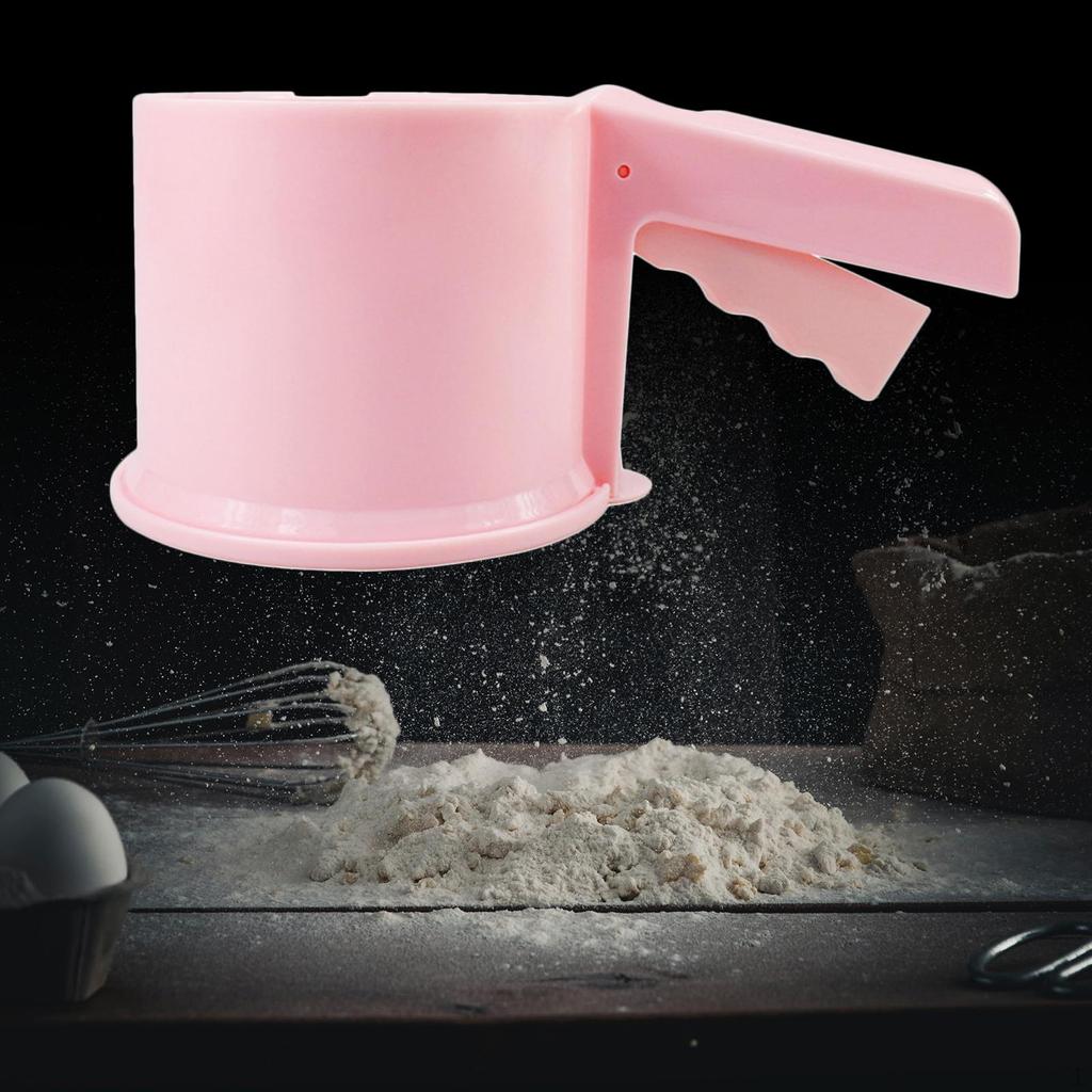 Ergonomic Handle Baking Bowl Icing Sugar Strainer Stainless Steel Mesh 350ml Cocktail Shaker for