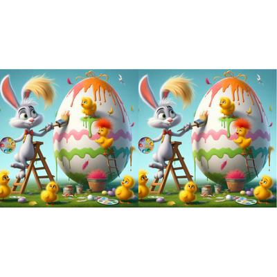 5D DIY Полный Круглый Дрель Алмазная Картина Пасхальный Кролик Набор Домашний Декор 30x30см