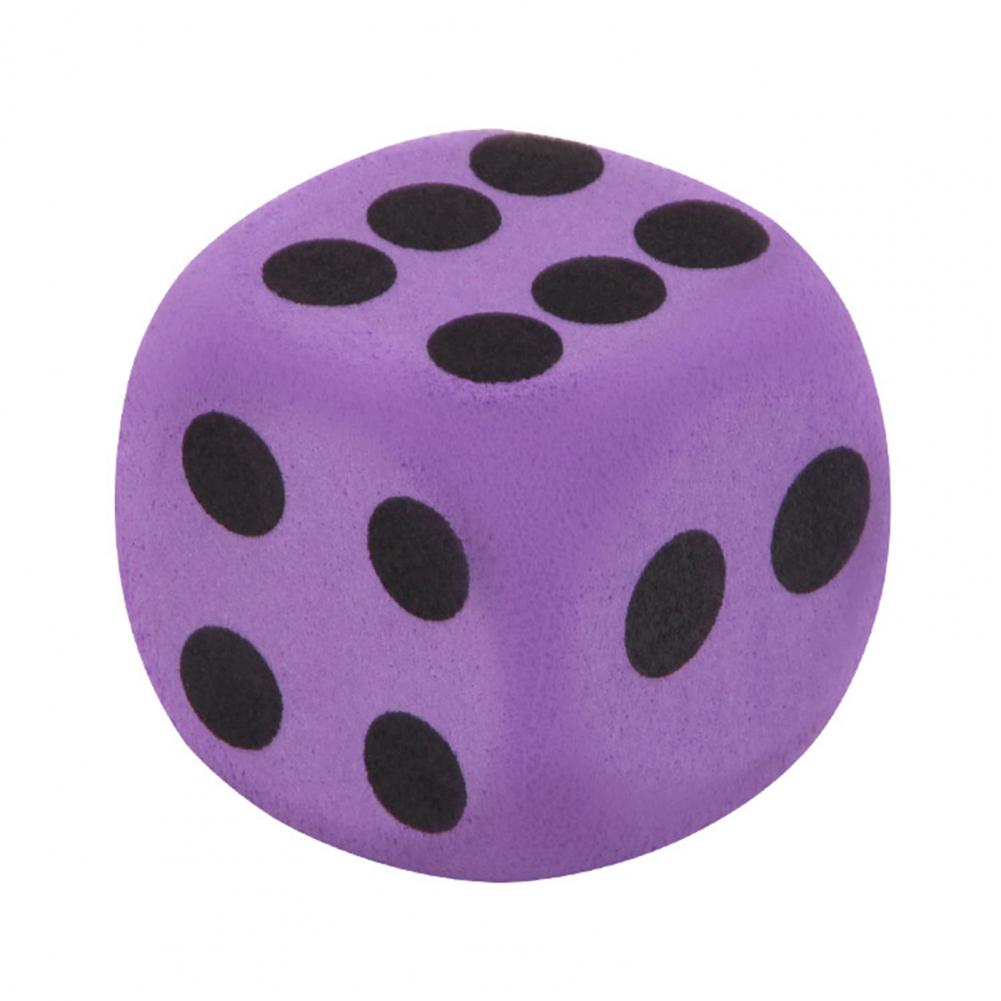 D6 Игровые кости Игрушка-блок для снятия беспокойства Фиолетовый цвет Пена ЭВА Игрушка-блок игральных костей Детские кубики из пены ЭВА Детские игральные кости