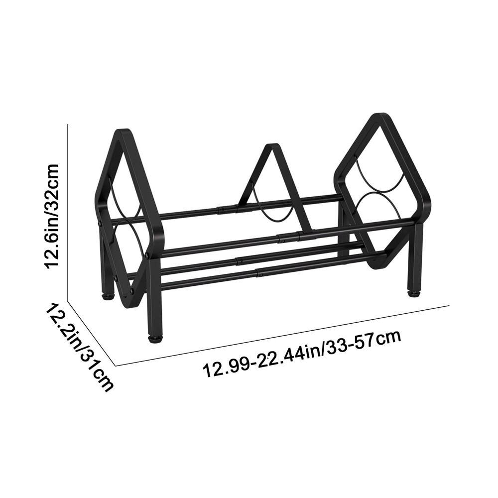 Black Vinyl Record Holder Carbon Steel Single Tier Record Holder Durable CD Record Display Studio