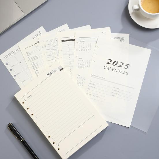Блокнот Core толстый гладкий пишущий чернилостойкий планировщик сменная бумага 2025 календарь с отрывными листами планировщик