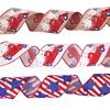 6-метровая лента в тематике американского флага с очаровательным звездным дизайном, идеально подходящая для украшений ко Дню независимости.