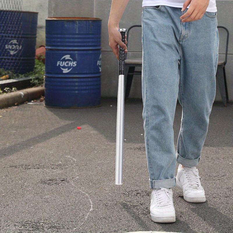 1 шт. Серебристая бейсбольная бита, 53 см/64 см Алюминиевый сплав Бейсбол, Серебристая тонкая бейсбольная бита, Домашняя легкая тренировочная бита