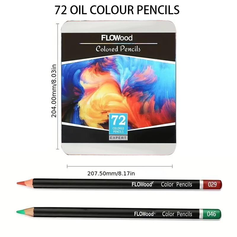 Набор акварельных/масляных карандашей, художественные принадлежности, мягкие профессиональные акварельные карандаши для взрослых, цветные карандаши, идеально подходящие для рисования