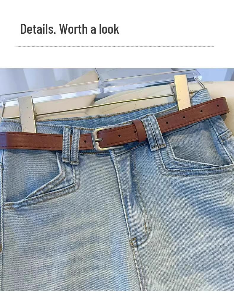 Женские легкие джинсы широкого кроя, с драпированным низом, стройнящие, брюки прямого кроя, весна/осень 2025.