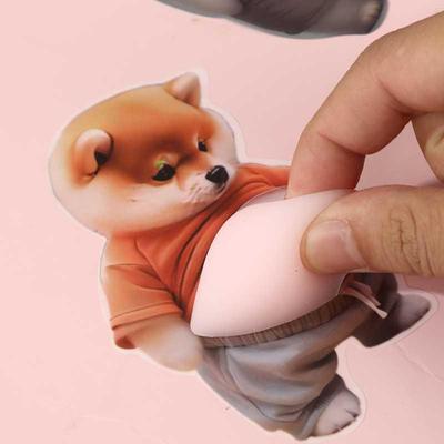 3D Милый Щенок Котенок Наклейка Сжимаемый Чехол для Телефона с Сиба-ину Украшение Детский День Рождения Подарок Фестиваль Принадлежности