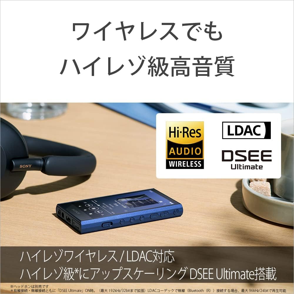 Sony Walkman 32GB A300 Series NW-A306: Wireless high-resolution wireless/streaming compatible/LDAC and aptX™ HD codec compatible/MP3 player/Bluetooth/