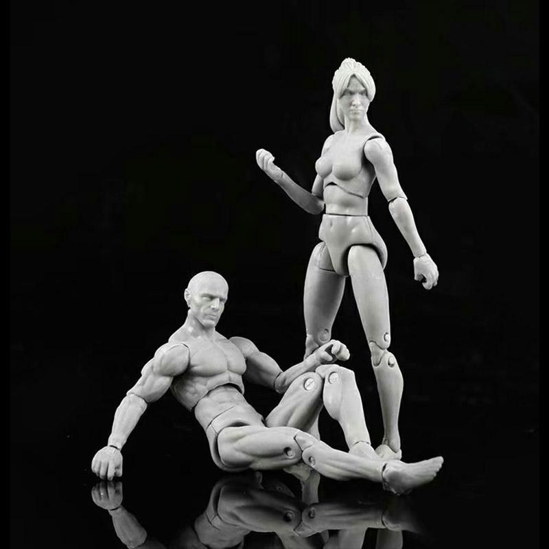 Фигурки Figma 3,75 дюйма Игрушки 1:18 DIY суставов Художник по телу Подвижные конечности Мужская Женская модель Манекен Арт Эскиз Рисовать Куклы