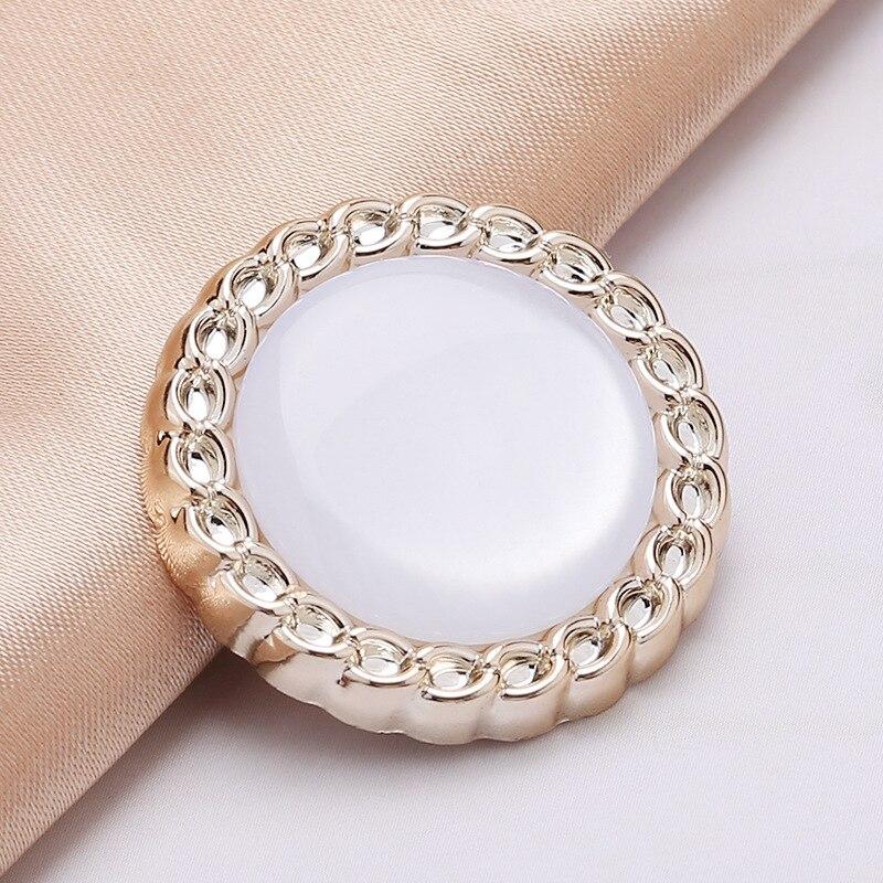 10pcs Pretty Plating Buttons Square Round Buttons Coat Windbreaker Sweater Accessories Various Styles DIY Sewing Supplies