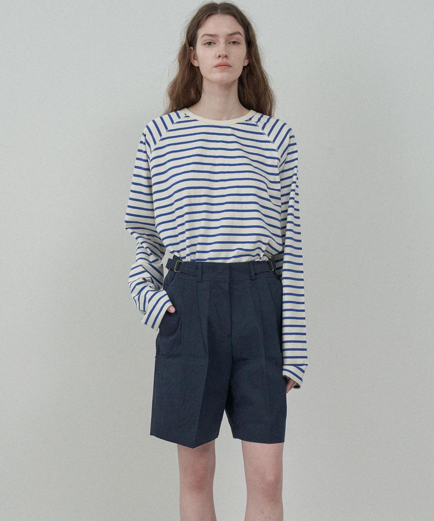 MOTT Cotton Buckle Shorts - Navy