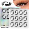 12 Pairs Of Laser Box False Eyelashes 3D Three-Dimensional Thick Eyelashes Short 5-15Mm False Eyelashes