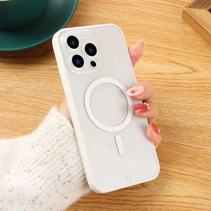 Роскошный ультратонкий матовый магнитный жесткий чехол Magsafe для iPhone 15 14 13 12 11 Pro Max с матовым покрытием для iPhone 15 14 Plus