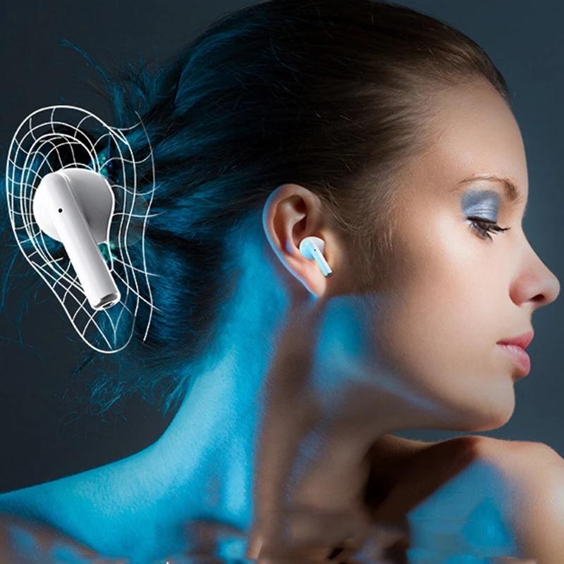 Настоящая беспроводная стереогарнитура Bluetooth 5.0, наушники с активным шумоподавлением, HD-вызов, сенсорное управление, музыкальные спортивные наушники с зарядным устройством