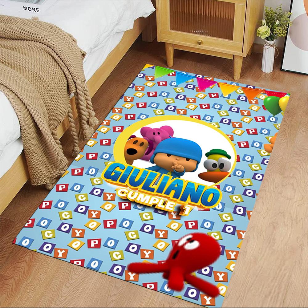 Pocoyo Carpet Suitable for Dormitory Living Rooms Game Room Hallway Anti-slip Rug Decorate Offices Perfect Gift for Friends & Family