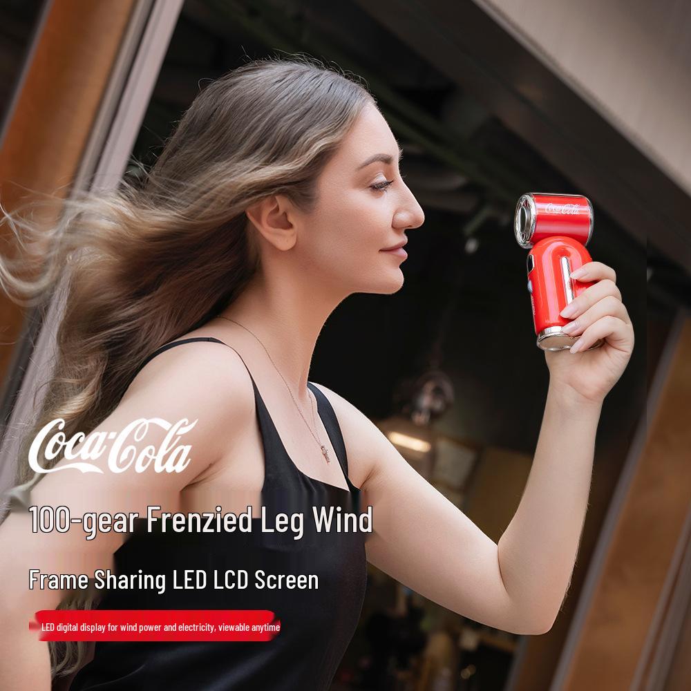Coca-Cola x Sprite USB Rechargeable Handheld Mini Fan with Three Speeds
