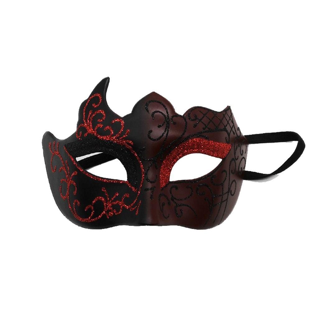Маска Джентльмена на Пол-Лица Косплей Глянцевая Маска Танцевальная Маска Маскарадная Вечеринка