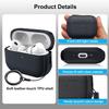 Кожаный чехол для наушников AirPods Pro 3, полноразмерный, ударопрочный, защитный чехол с ремешком против потери для чехлов AirPods Pro 3