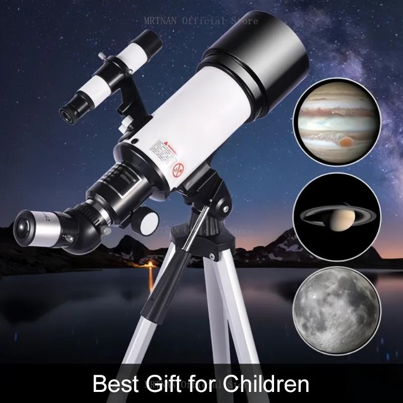 Профессиональный Телескоп 15X-150X Астрономический Телескоп 70мм Апертура Рефракторные Телескопы для Наблюдения