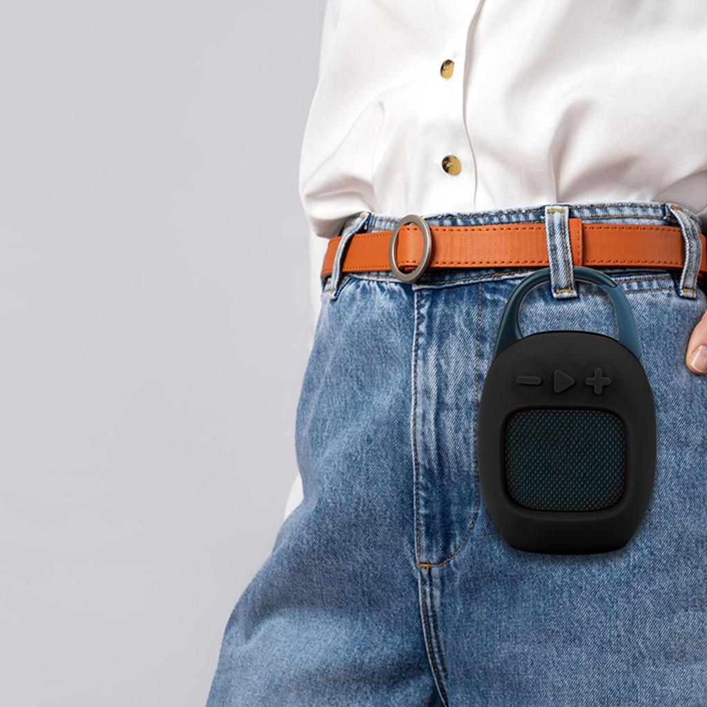 Противоударный силиконовый дорожный чехол для портативной Bluetooth-совместимой колонки JBL Clip 5 с карабином, защитная накладка