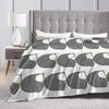 Cute Cuddly Penguin Blankets Soft Warm Flannel Throw Blanket Bedspread for Bed Living Room Picnic Travel Home Sofa