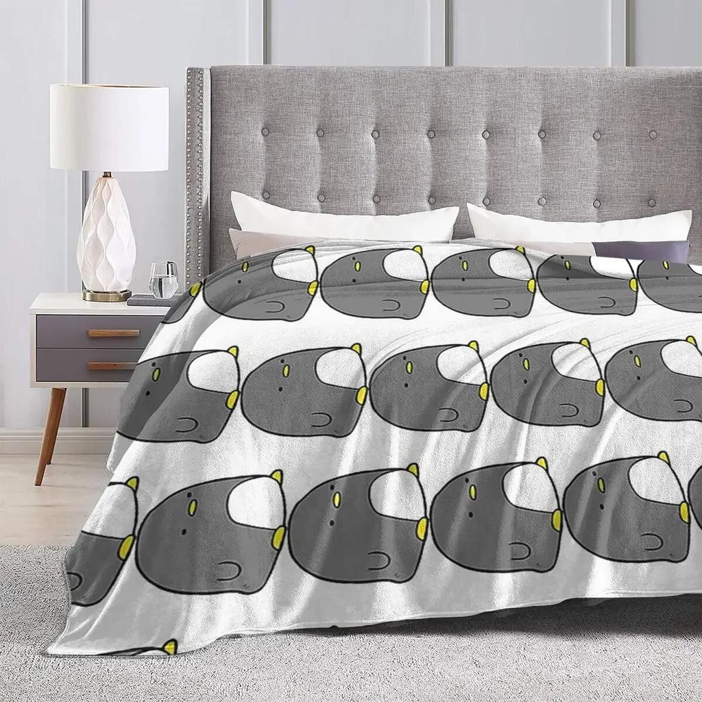 Cute Cuddly Penguin Blankets Soft Warm Flannel Throw Blanket Bedspread for Bed Living Room Picnic Travel Home Sofa