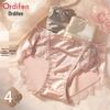 Ordifen Роскошные бесшовные кружевные трусы-слипы со средней посадкой