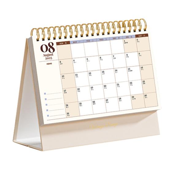 Мини настольный календарь 2026 Янв.2026 - Дек.2026 12-месячный планировщик Двойной проволочный переплет Стоячий перекидной Маленький настольный календарь для дома и офиса