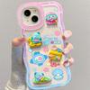 Ins Мультяшные куклы, подходящие для 16 Apple Phone Case 15promax Cute Double Stand 14 Niche Couple 13/12