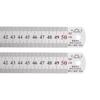 2-Piece Stainless Steel Ruler, 50cm/20" Length X 1/28" Thickness X 1-1/7" Width, Straight Measuring Tool for Woodworking, Painting, and Crafts,