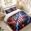 Bedding Set 1 Duvet Cover 2 Pillowcases Atletico Madrid Print Bedroom Home Decoration
