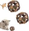 Игрушки с кошачьей мятой Интерактивные игрушки для домашних животных Кошачьи колокольчики Мячи для кошек Спортивная жевательная игрушка-головоломка Мяч с мятой Игрушка для чистки зубов для кошек в помещении