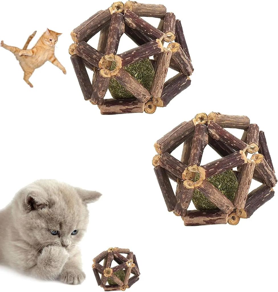 Игрушки с кошачьей мятой Интерактивные игрушки для домашних животных Кошачьи колокольчики Мячи для кошек Спортивная жевательная игрушка-головоломка Мяч с мятой Игрушка для чистки зубов для кошек в помещении