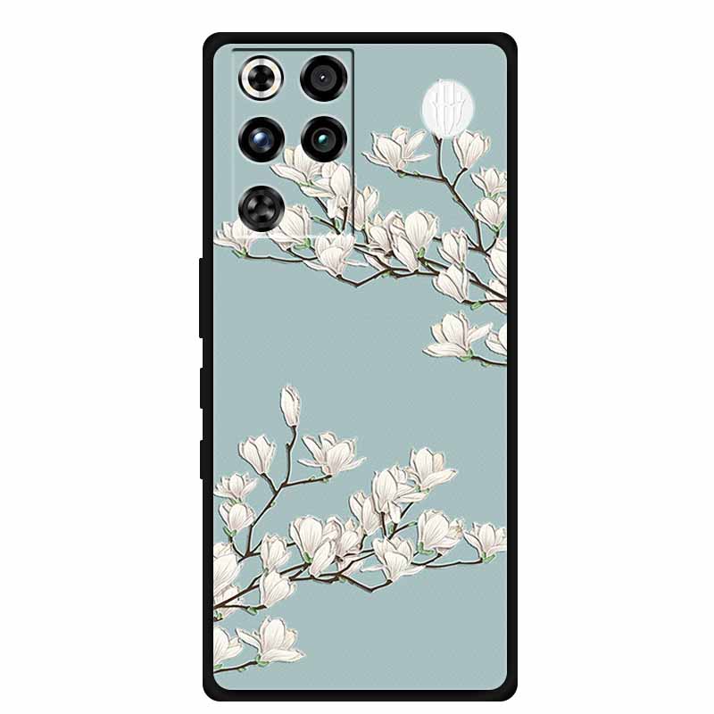 Чехол для ZTE Nubia RedMagic 11 Pro 5G, 3D тиснение, цветы, рельефный, мягкая черная силиконовая задняя крышка, для ZTE Nubia RedMagic 11Pro, Funda