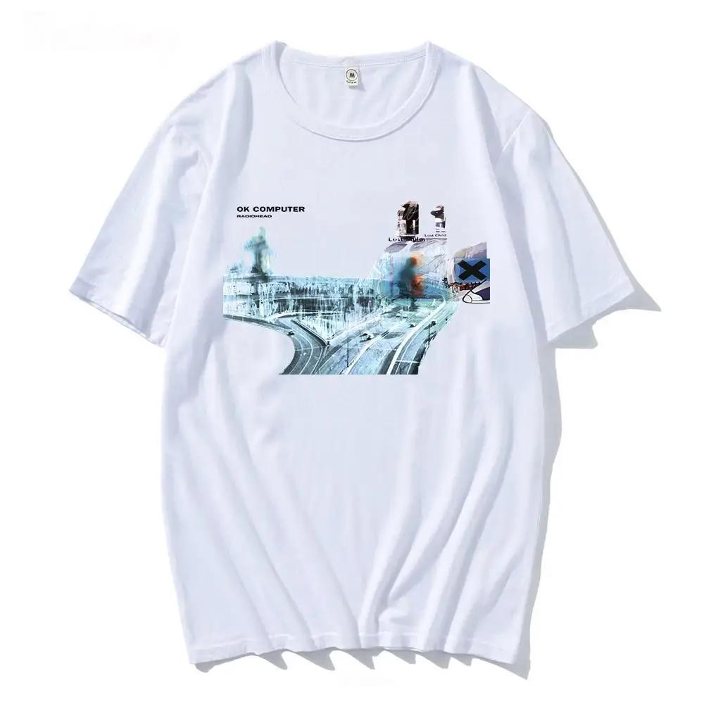 Radiohead Graphic Unisex Print TShirt Hip Hop Rock Band T Shirt Fashion Casual Crew Neck Short Sleeve Plus Size T Shirt Unisex Tee